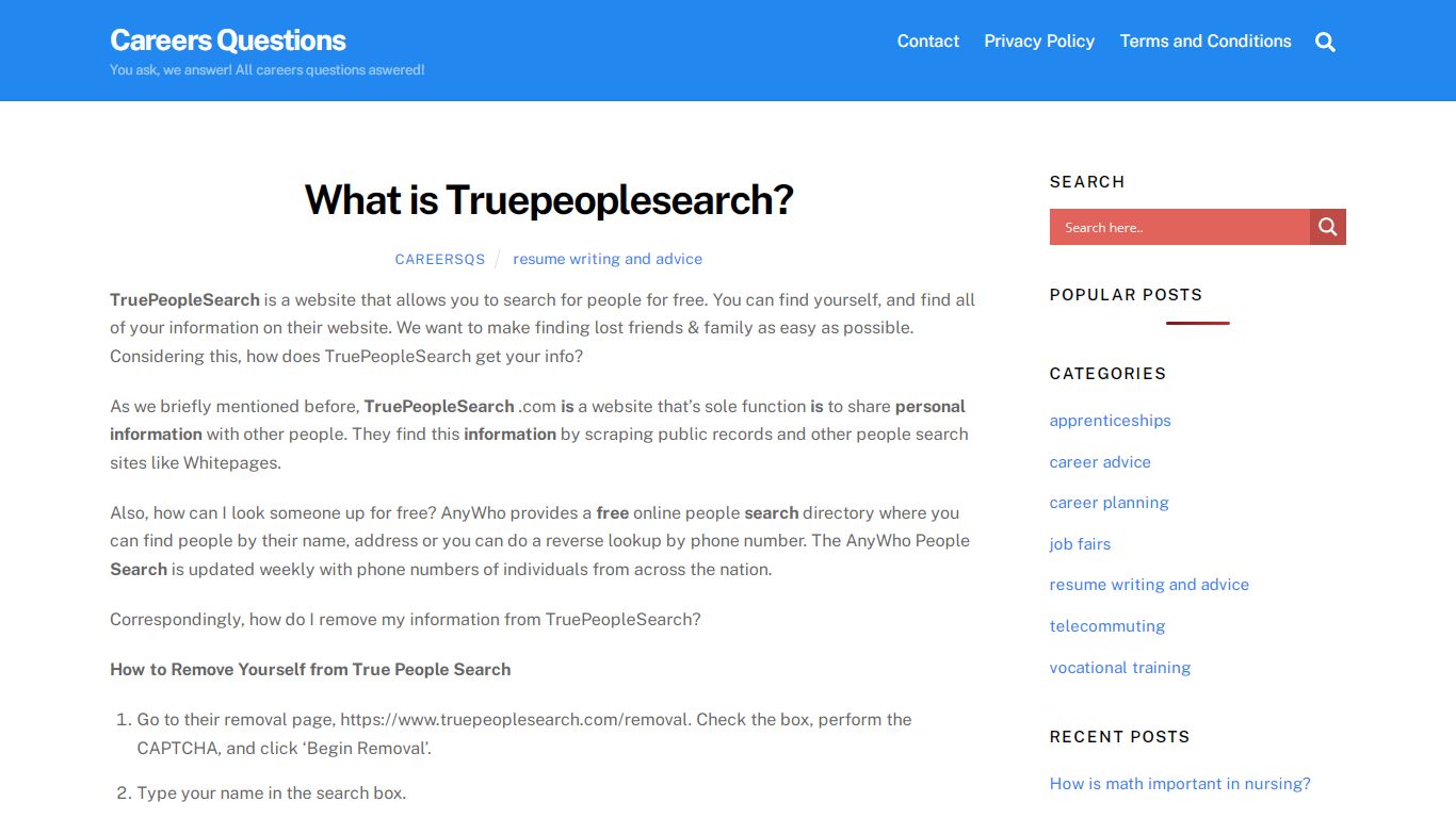 What is Truepeoplesearch? - Careers Questions